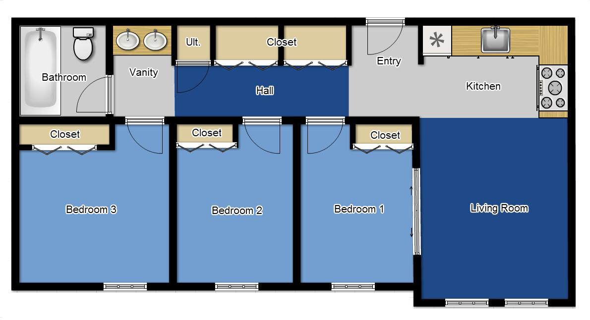 Floor Plan: 3 Bed