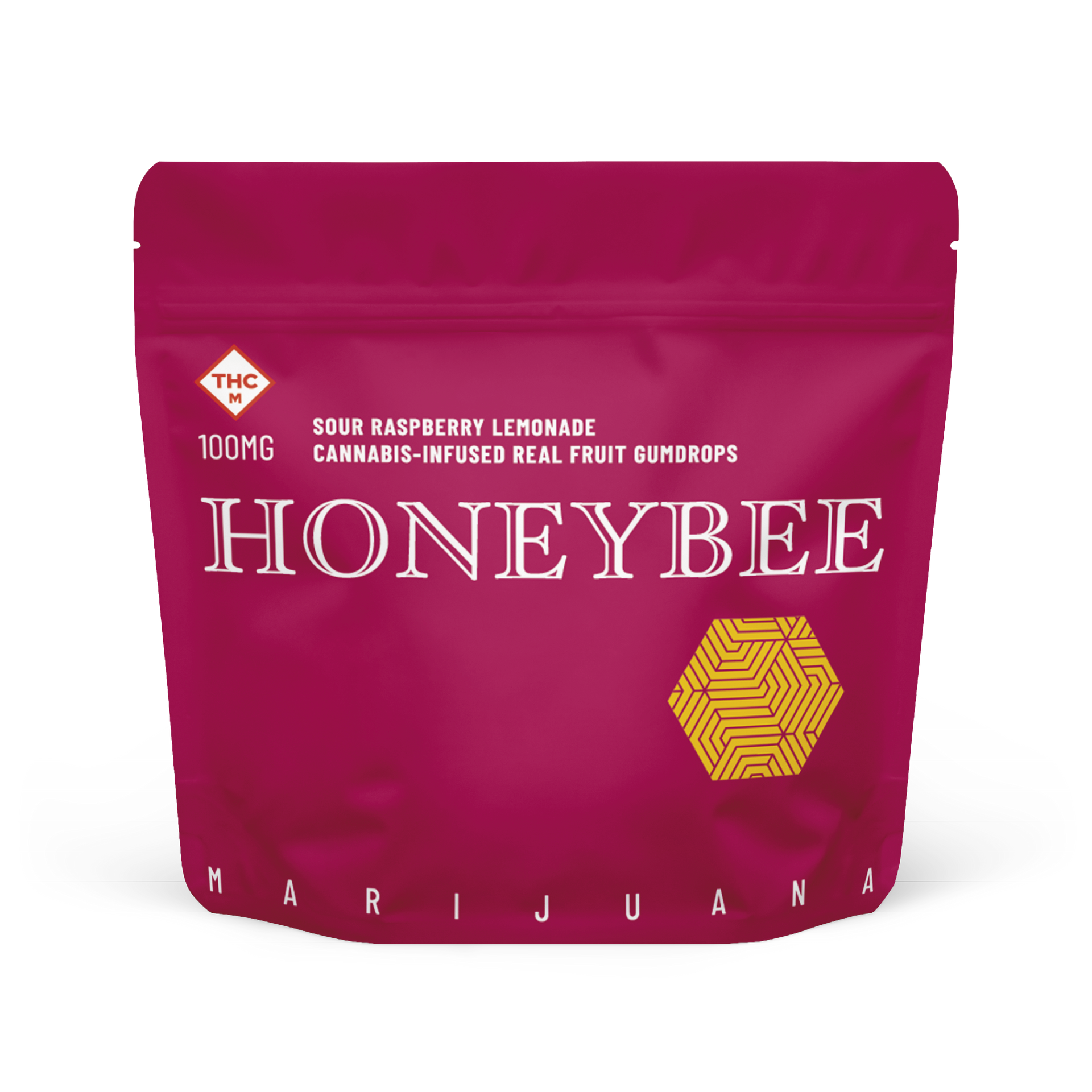 A bag of honeybee sour raspberry lemonade