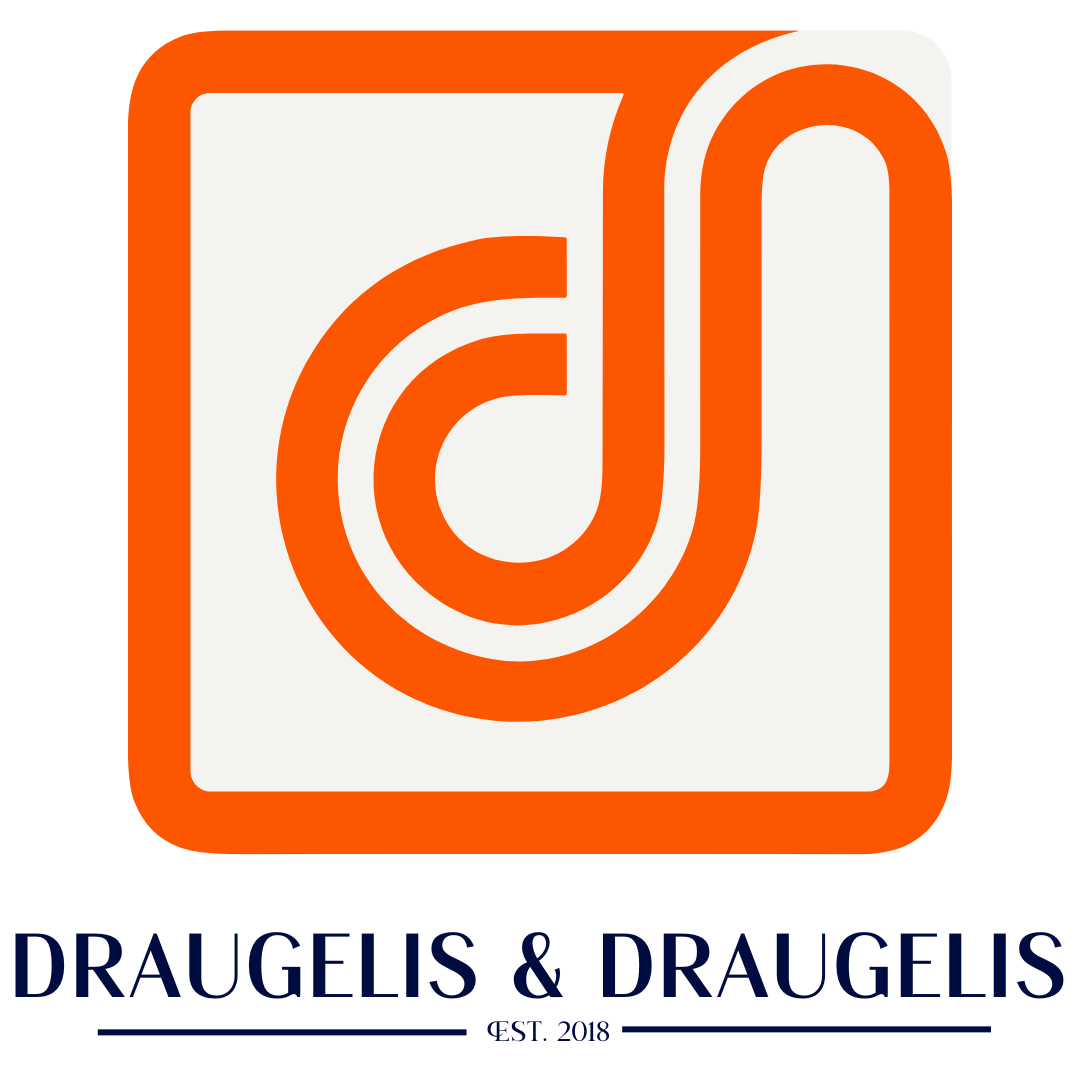 A logo for a company called daugelis & daugelis