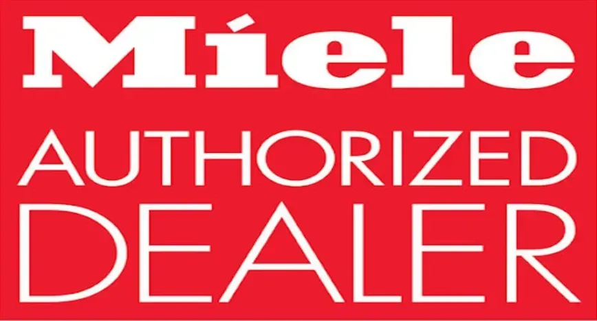 Miele Authorized Dealer logo on a red background