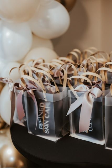 Clear gift bags with 