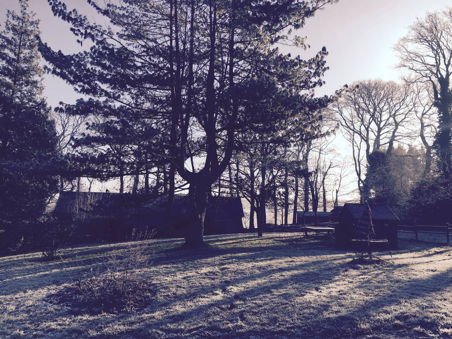 Autre photo de l'extérieur du gite en hiver