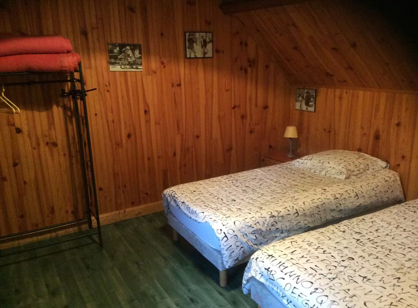 Chambre du gite les noisettes avec 2 lits