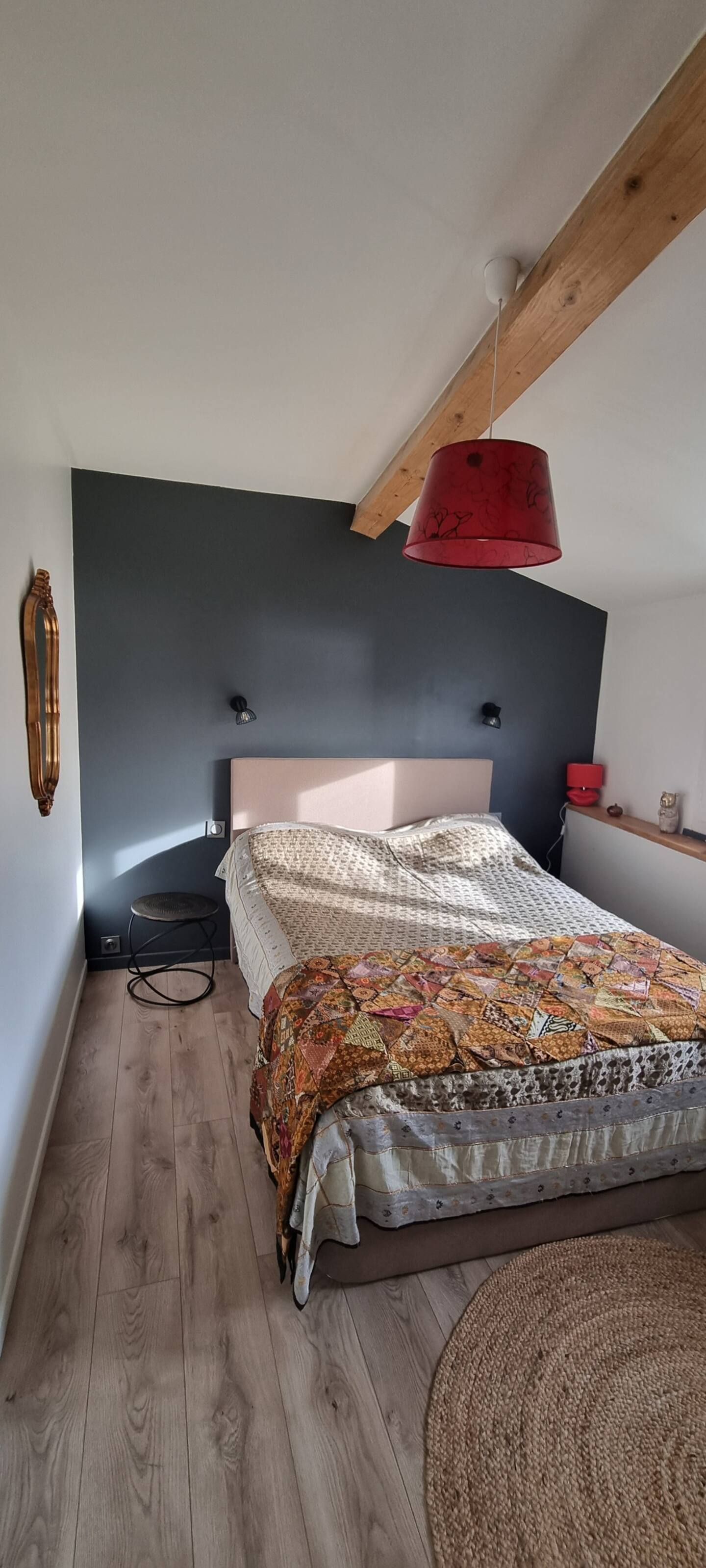 Intérieur chambre du gite maupassant à Fécamp