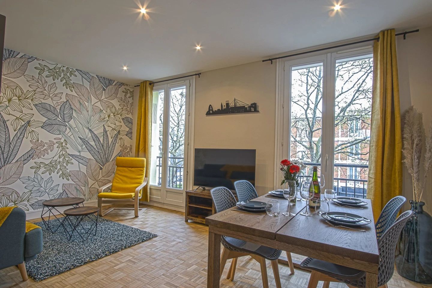 Gite le havre plein centre ville déco intérieure photos de la cuisine salon salle de bain