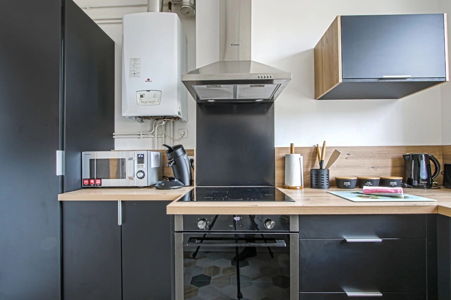 Gite le havre plein centre ville déco intérieure photos de la cuisine salon salle de bain