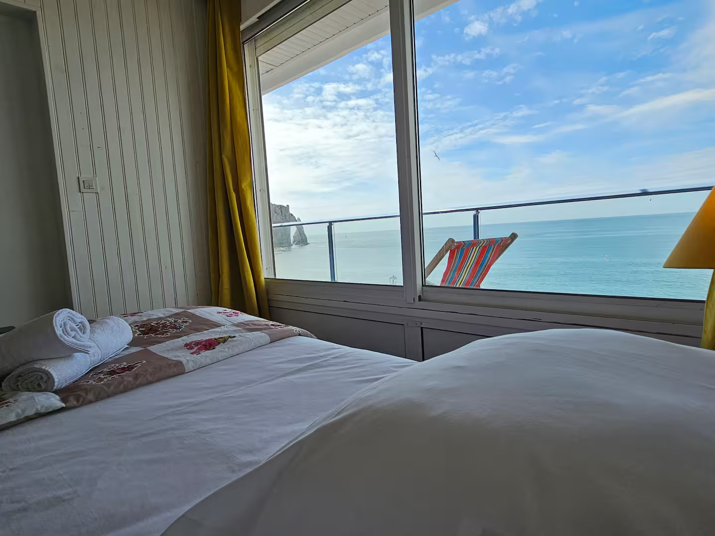 Vue mer depuis la chambre lit double