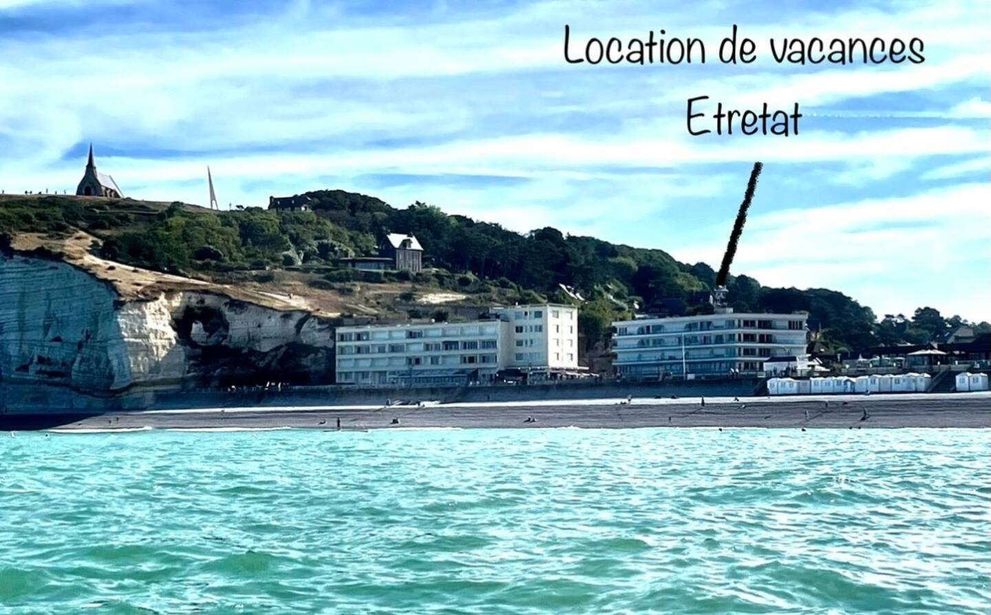 Vue de l'immeuble depuis la mer