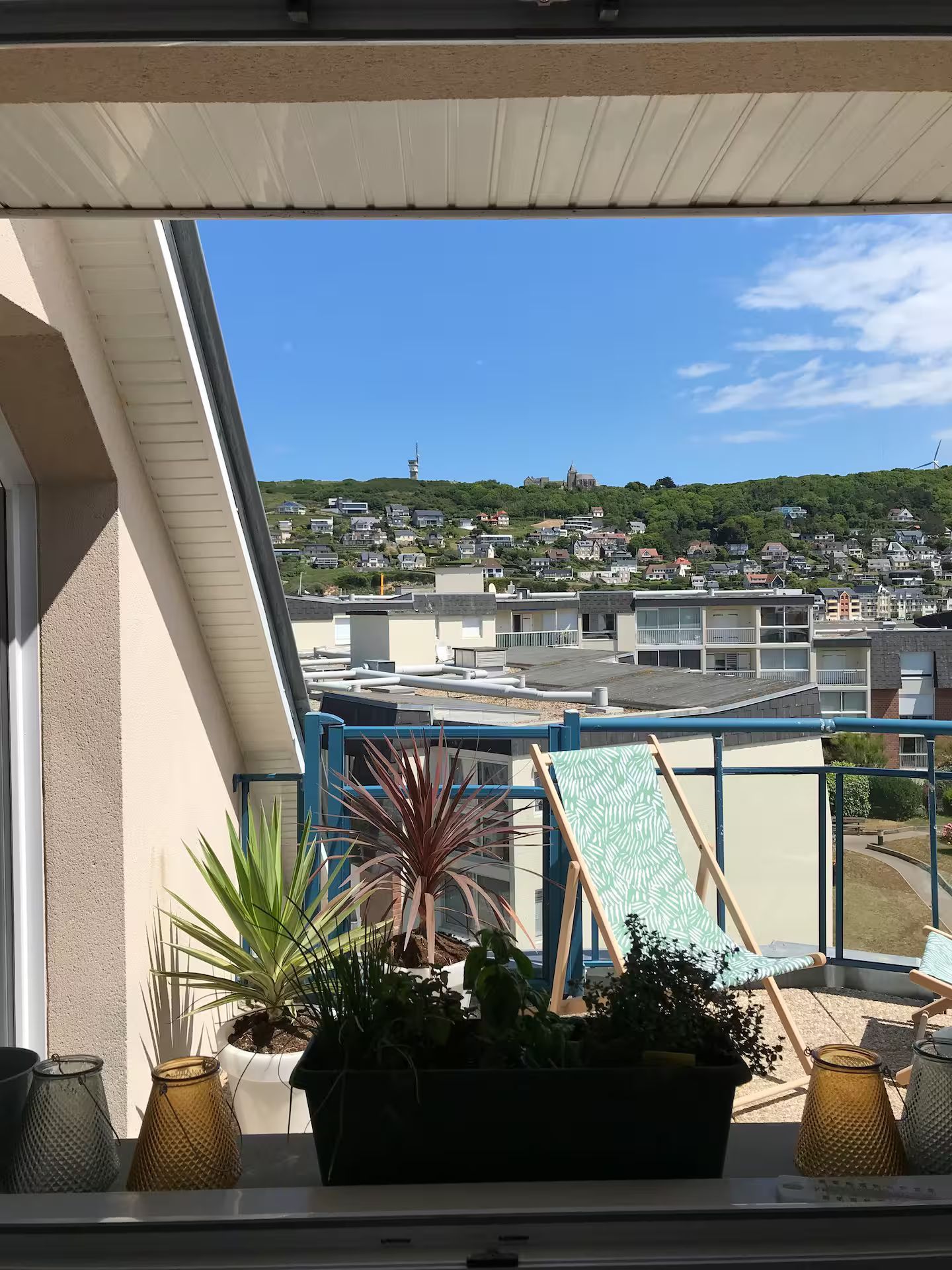 Vue de Fécamp depuis la terrasse du gite