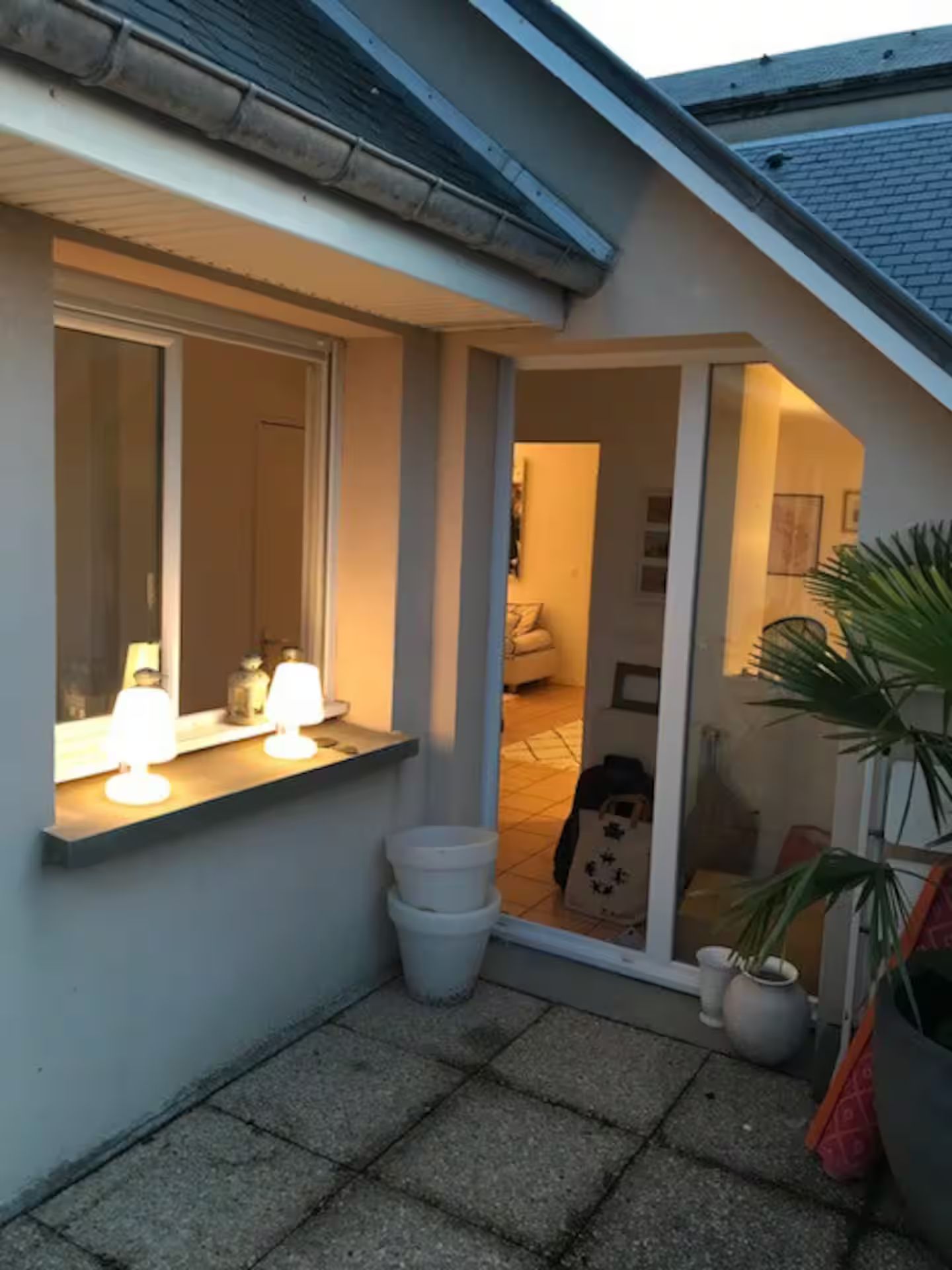 Intérieur depuis le balcon du gite à Fécamp