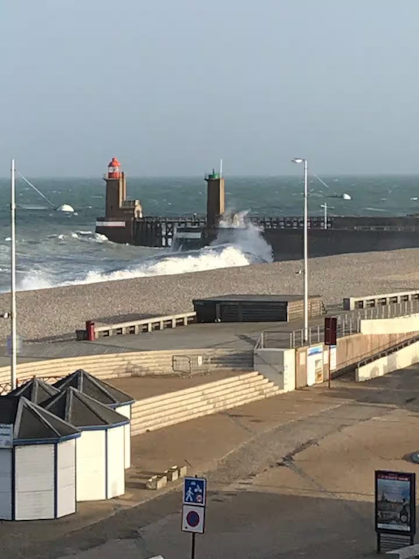 Vue sur la plage de Fécamp