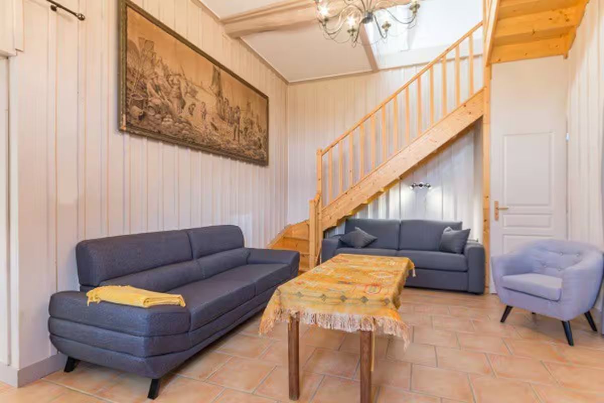 Séjour salon du gite