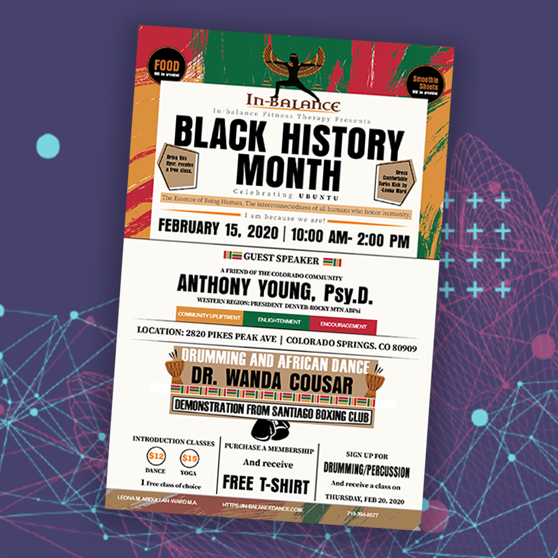 A flyer for black history month on february 10th