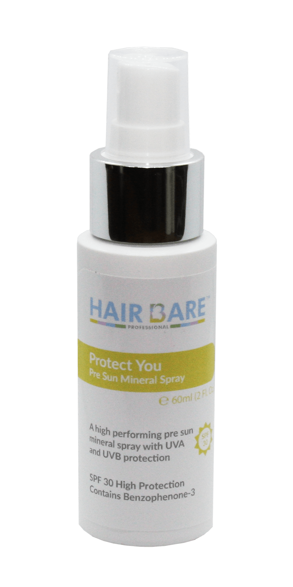 An image of Hair Bare Pro Protect You SPF 30 Sun Screen on a white background