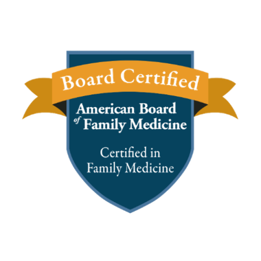A logo for the american board of family medicine