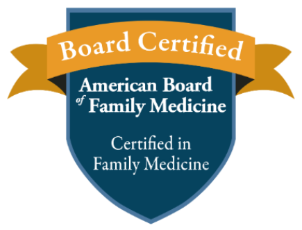 A logo for the american board of family medicine