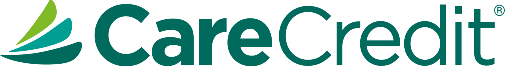 A close up of the carecredit logo on a white background
