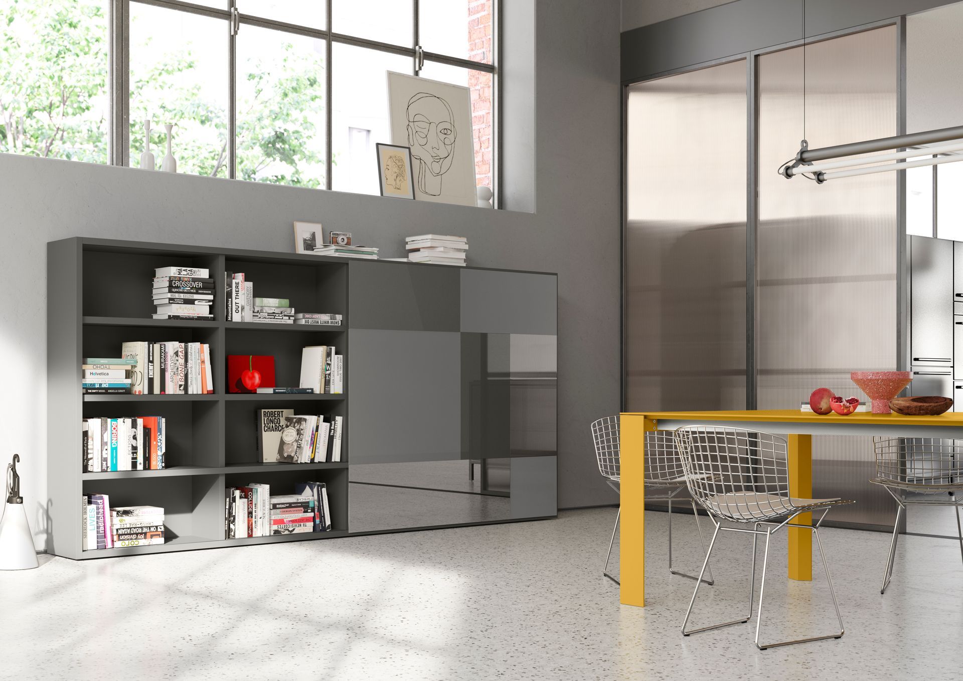 Kettnaker Möbel loft vita Highboard mit Schiebetüren und Soma Tisch bei Möbel Galerie Neuhauser in 2201 Gerasdorf bei Wien