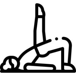 A person is doing a yoga pose free icon