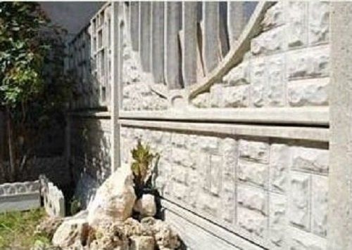 muro in calcestruzzo per giardino