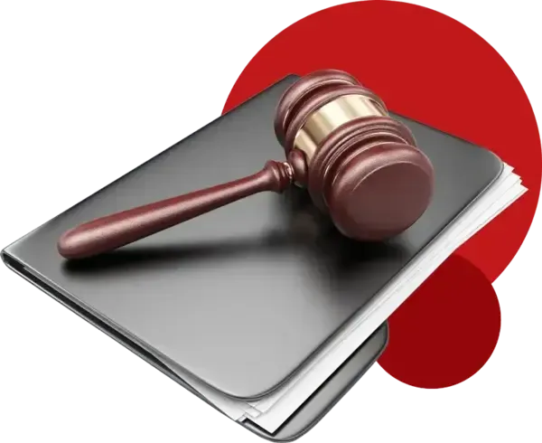 Gavel on top of a file