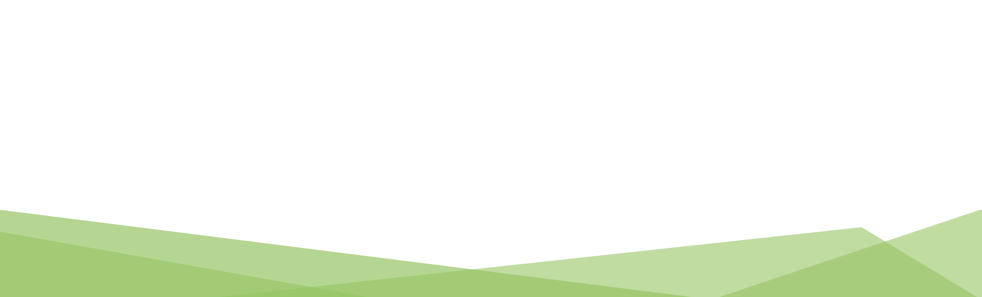 Green and white abstract background with overlapping shapes.