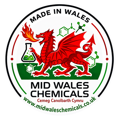 A logo for mid wales chemicals your choice