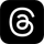Black Threads app logo with white spiral “@”-like symbol on a rounded square icon