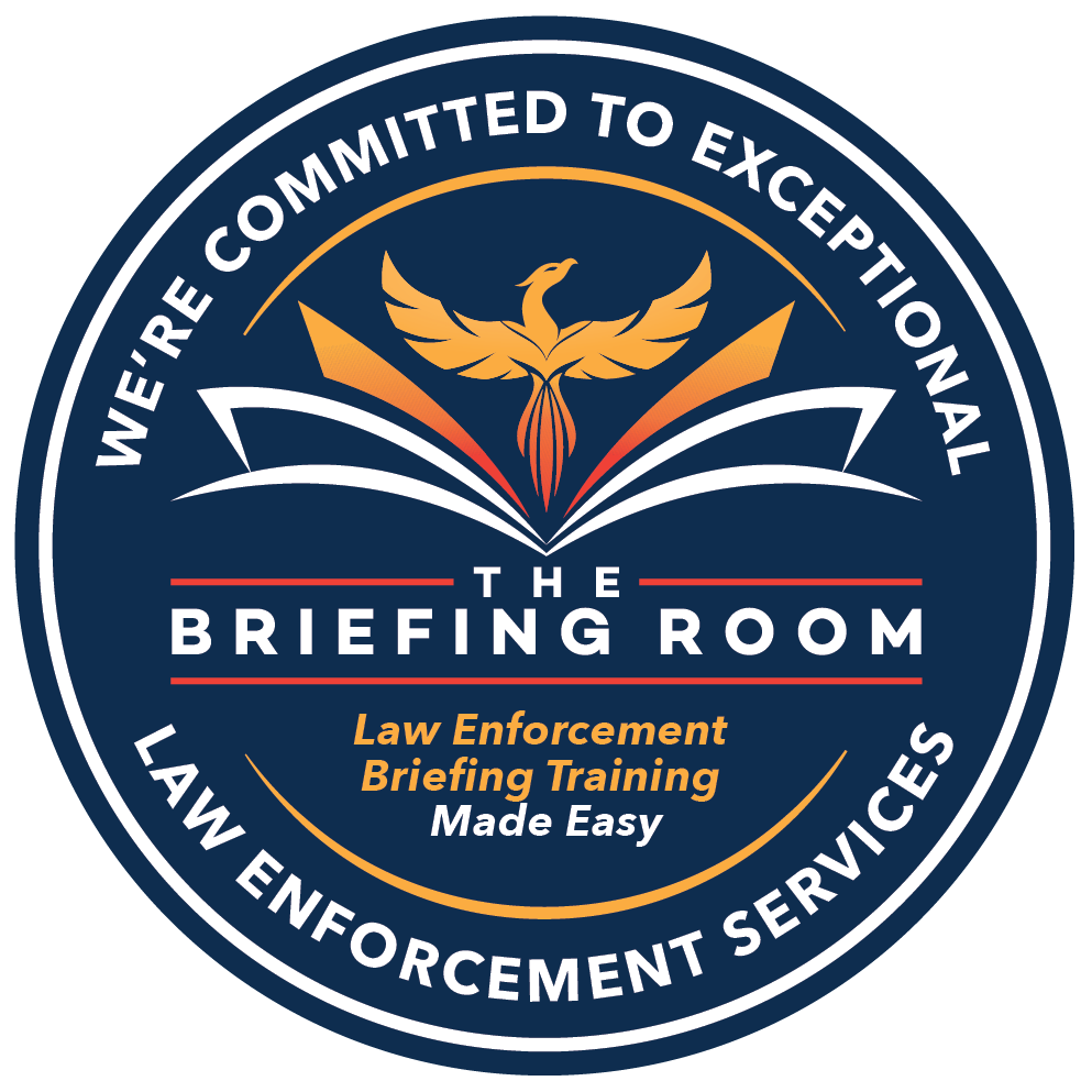 The briefing room law enforcement briefing training made easy logo