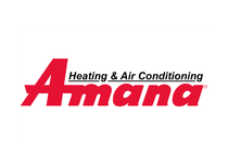 Full Time Heating & Cooling | A logo for a company called amana heating and air conditioning