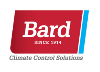 Full Time Heating & Cooling | A red and blue logo for bard climate control solutions