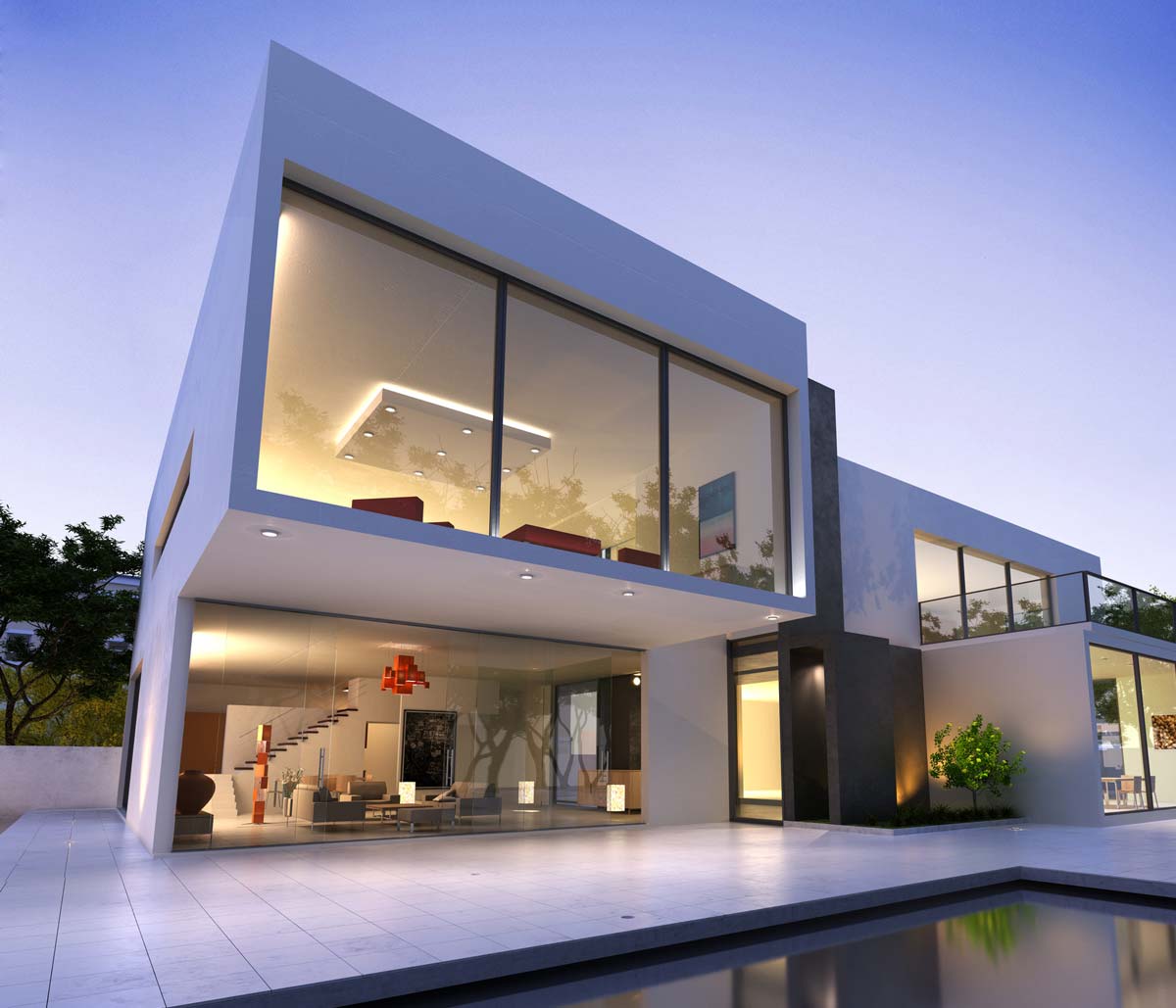 Interior with staircase