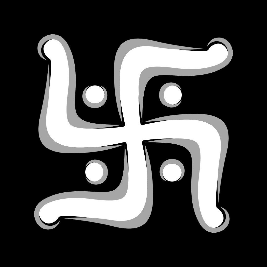 The Swatiska, a symbol of well-being in Hinduism, Buddhism & Jainism