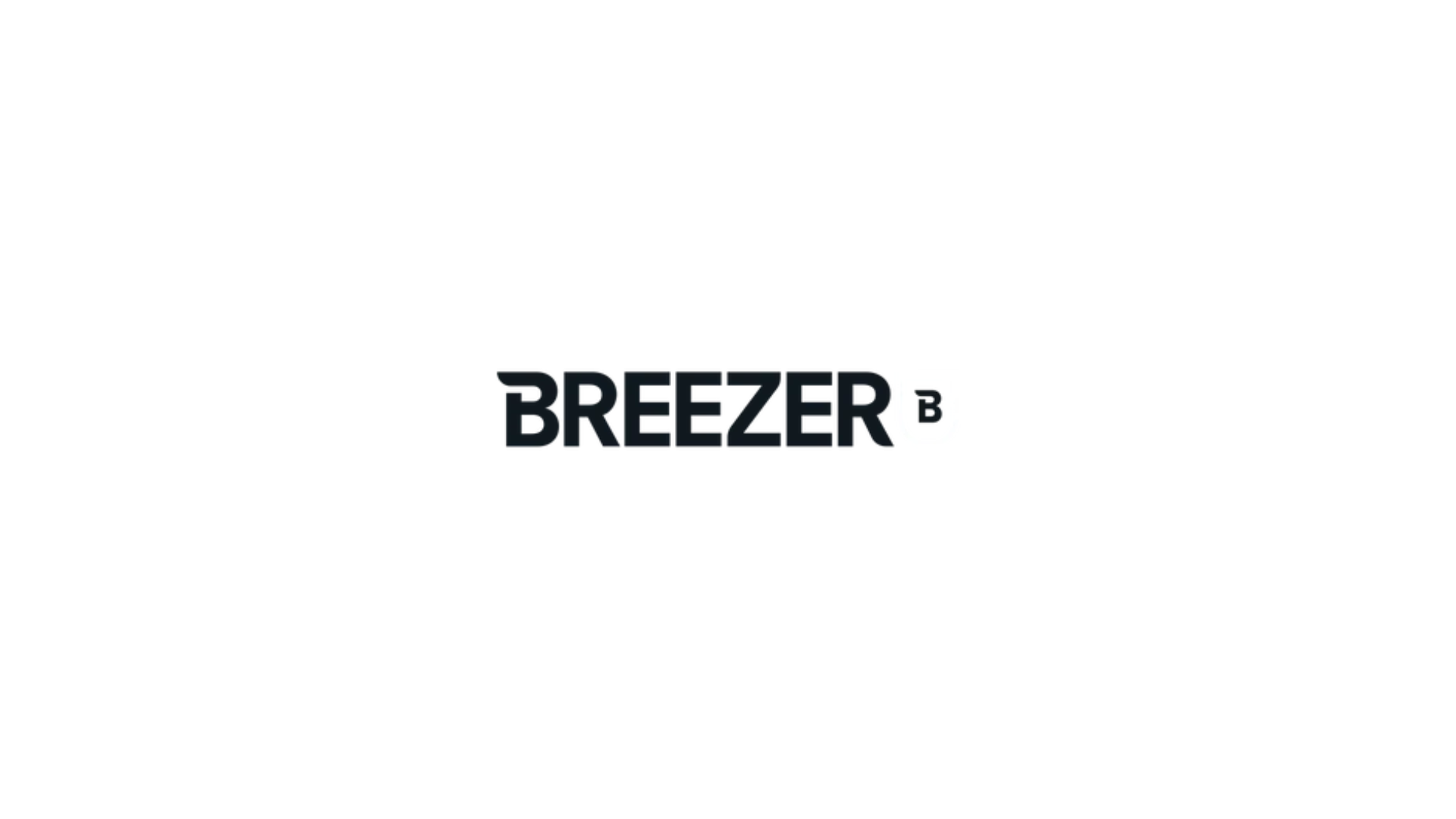 A logo for a company called breezer b on a white background.