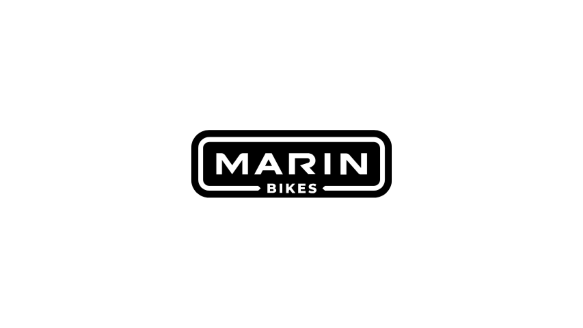 A black and white logo for marin bikes on a white background.