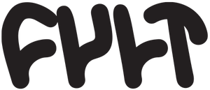 The word cult is written in black on a white background.