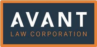 Logo for Avant Law Corporation: white text on a dark blue background, enclosed in an orange rectangular border.