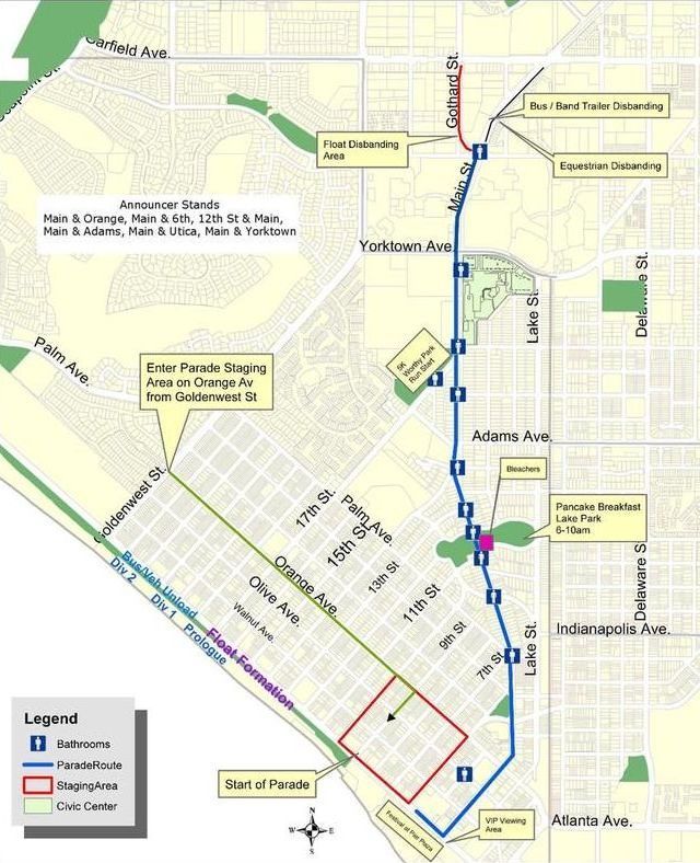 Huntington Beach 4th of July Parade route