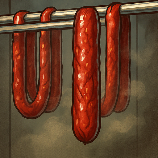 Dried Beef Sticks pile