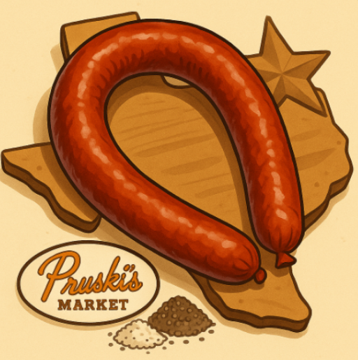 Close-up of kielbasa texture