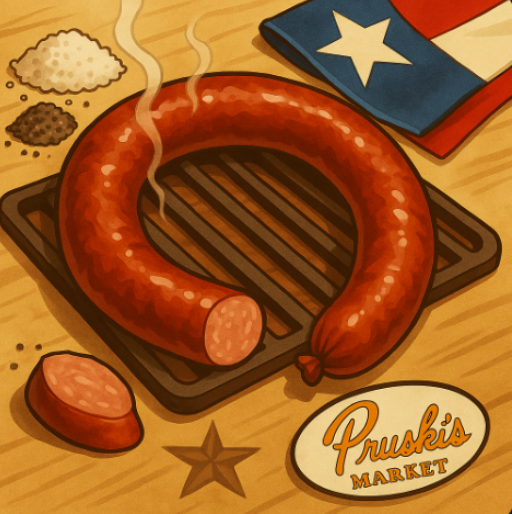 Polska Kielbasa prepared for serving
