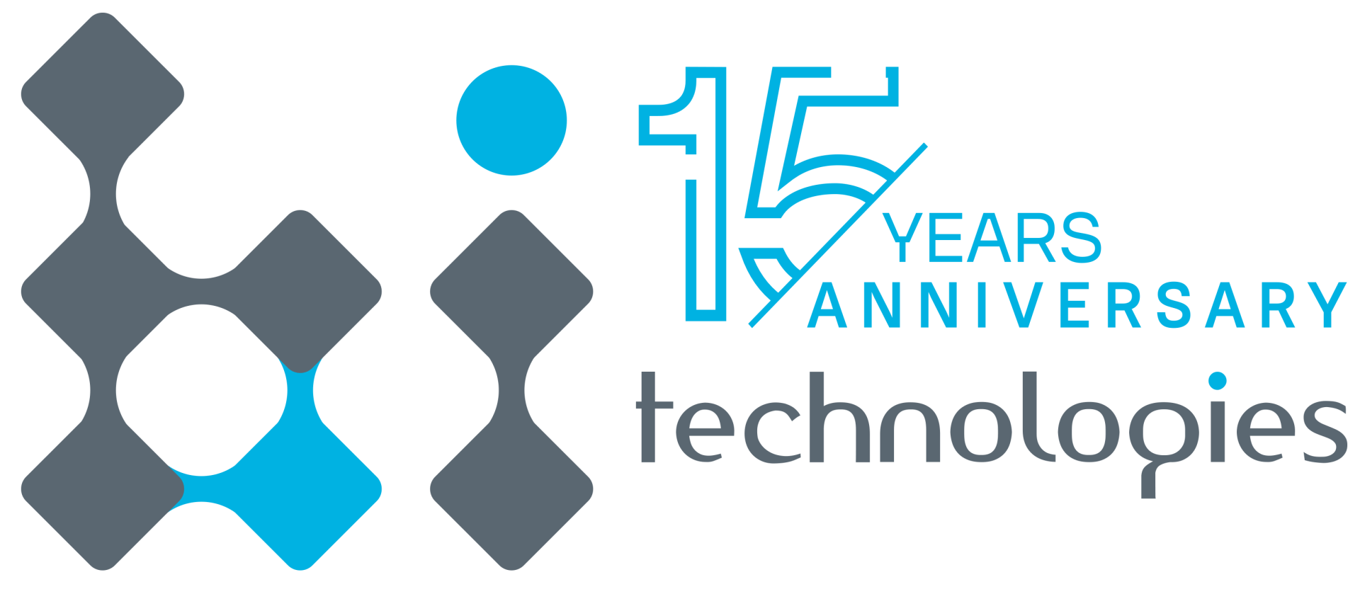 It is a logo for a company that is celebrating its 15th anniversary.