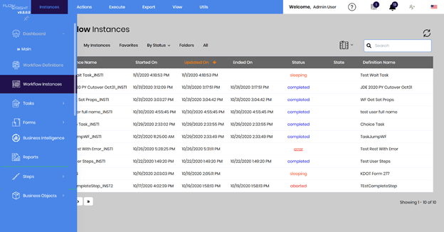 A screenshot of a dashboard with a list of employees.