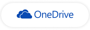 A blue onedrive logo on a white background