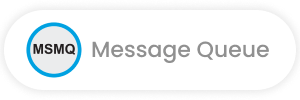A button that says msmq message queue on it