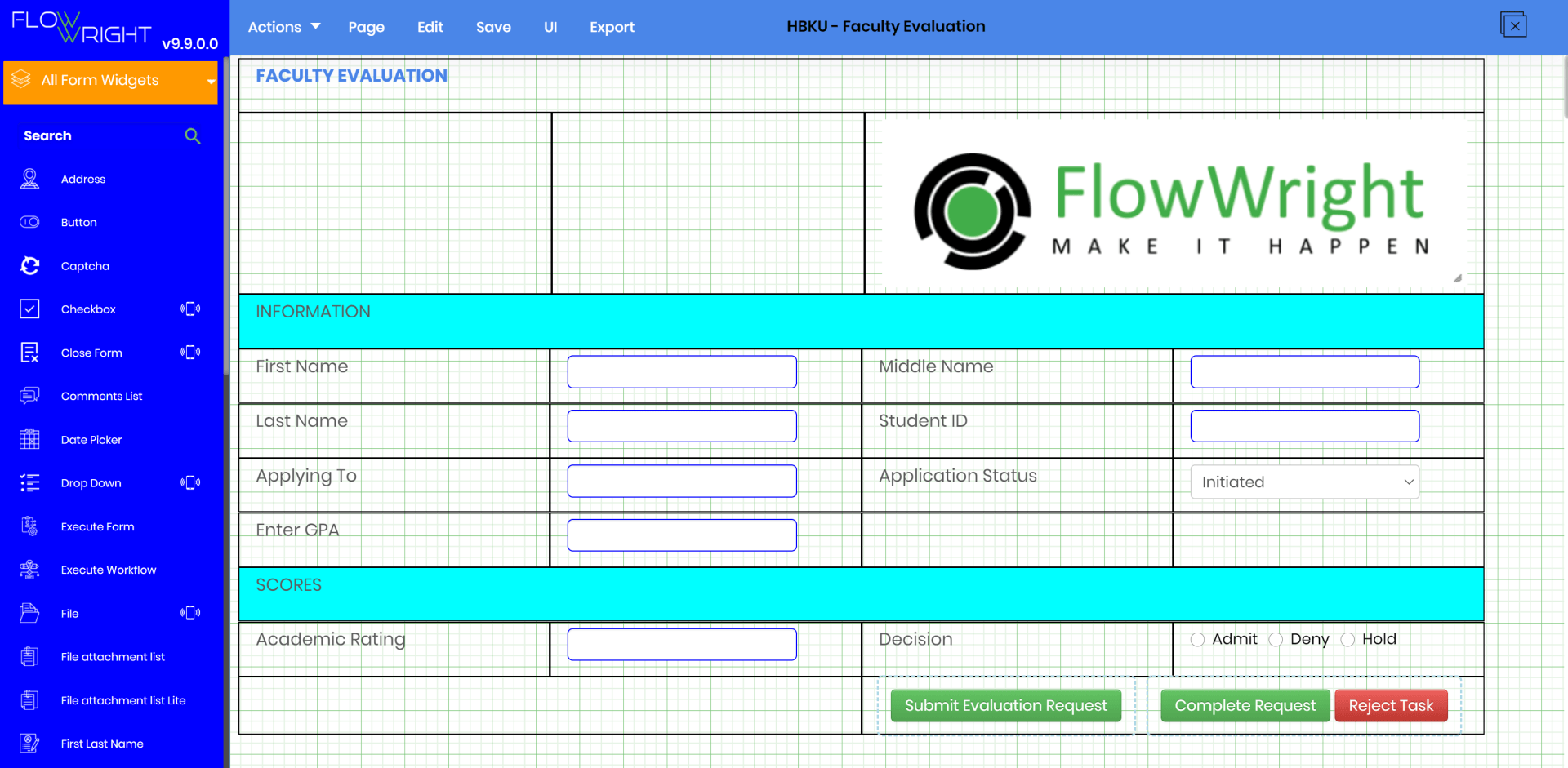 Flowwright dashboard - flow automation for forms