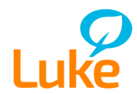 A blue and orange logo for luke with a leaf
