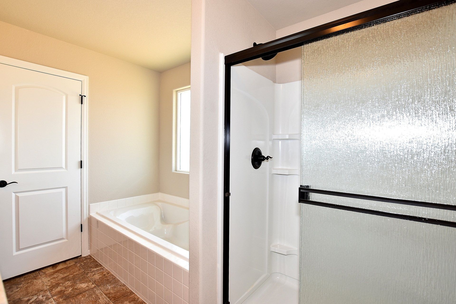 Large bathroom with shower