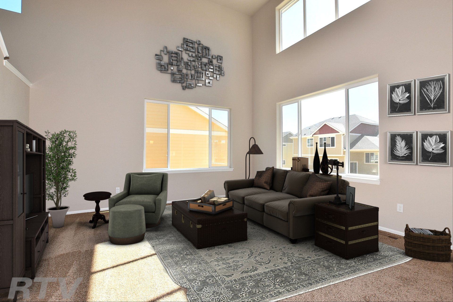 The Saratoga living room