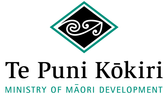 The logo for te puni kokiri ministry of maori development